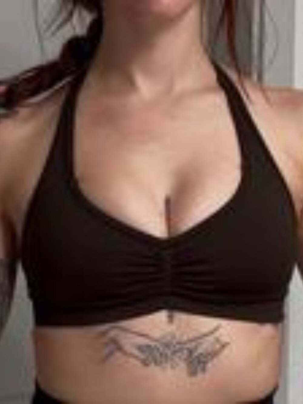 Buffbunny Micro Halter Seamless Sports Bra // Color - Cold Brew // Size S